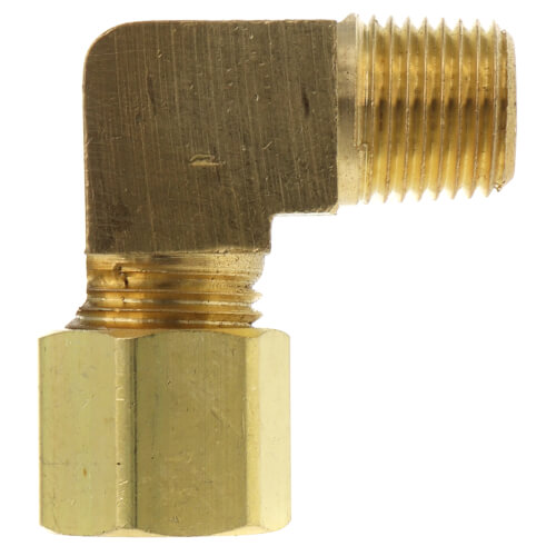 Main product image of 1/4" OD x 1/8" MIP Brass Compression Elbow, Lead Free