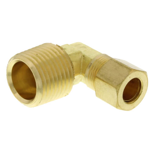 Main product image of 3/8" OD x 1/2" MIP Brass Compression Elbow, Lead Free