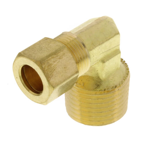 Main product image of 3/8" OD x 1/2" MIP Brass Compression Elbow, Lead Free
