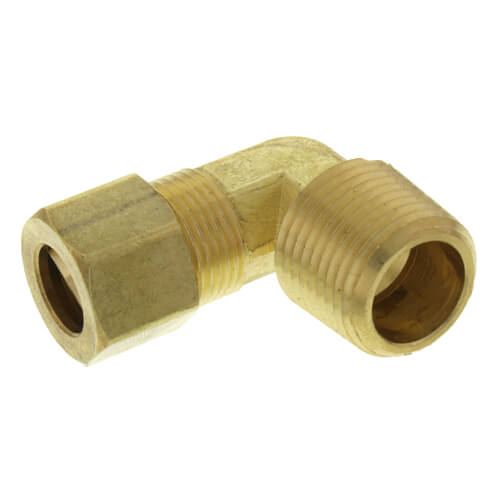 Main product image of 3/8" OD x 3/8" MIP Brass Compression Elbow, Lead Free