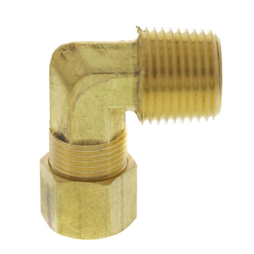 Main product image of 3/8" OD x 3/8" MIP Brass Compression Elbow, Lead Free