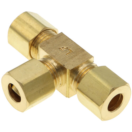 1/4" OD Brass Compression Tee (Lead Free)