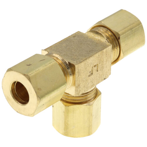1/4" OD Brass Compression Tee (Lead Free)