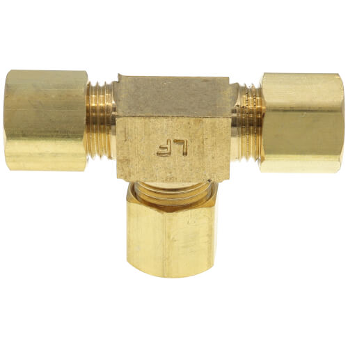 1/4" OD Brass Compression Tee (Lead Free)
