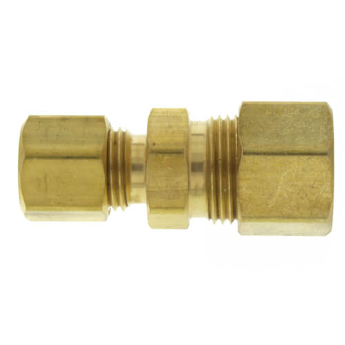 3/8" x 1/4" OD Brass Compression Union, Lead Free