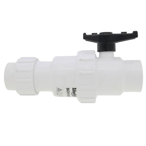 1-1/2" PVC Ball/Check Valve Combo with Union