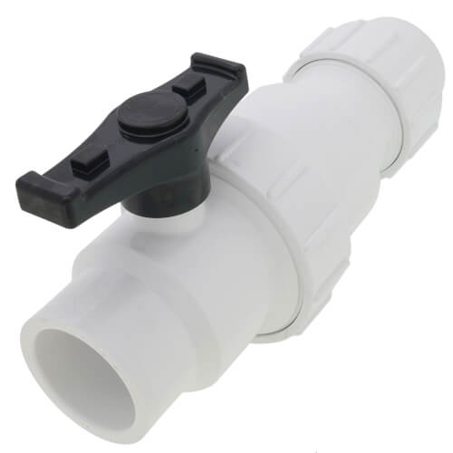 1-1/2" PVC Ball/Check Valve Combo with Union