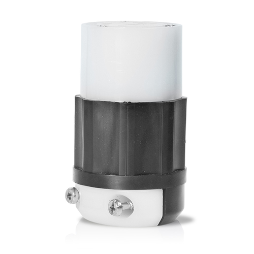 Main product image of 20A, 120/208V 3-Phase Y, NEMA L21-20R, 4P, 5W, Locking Connector, Grounding (Black/White)