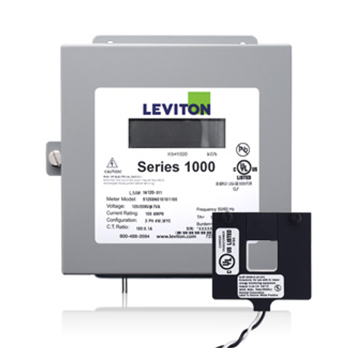Main product image of Submeter, Indoor, 277v, 1 Phase 2 Wire, Max 400a, 1 Split Core Current Transformer, Electric Meter Kit