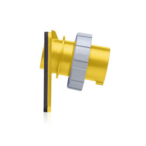 Main product image of 20A, 125V 2P, 3W, North American Pin & Sleeve Inlet, IP67, Watertight (Yellow)