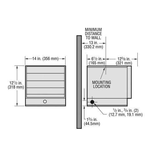 Main product image of HUHTA/ST Series - Horizontal/Downflow Electric Unit Heater (5 kW, 208/240V/1Ph), HUH524TA