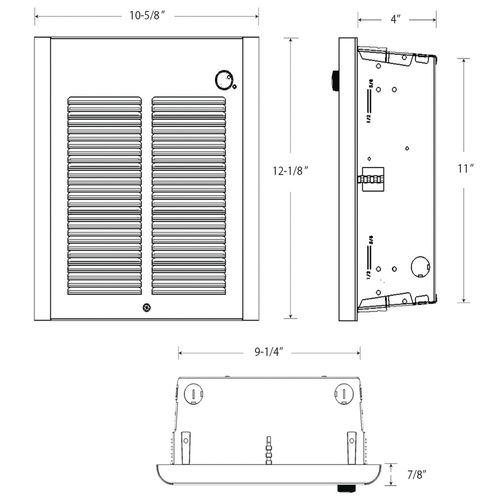 Main product image of SRA Series Commercial Fan Forced Small Wall Heater (2000 Watts - 208V) (Northern White), SRA2020DSF