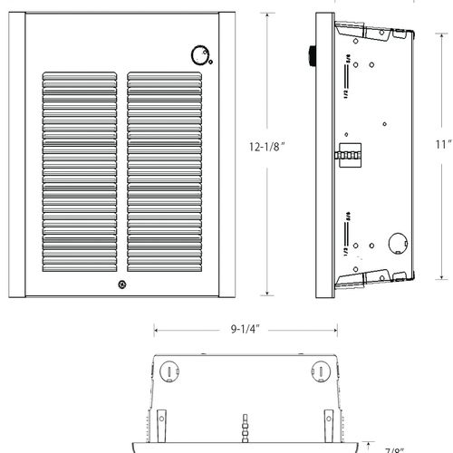 Main product image of SRA Commercial Fan Forced Small Wall Heater, 1800/900 Watts, 120V (Northern White), SRA1812DSF