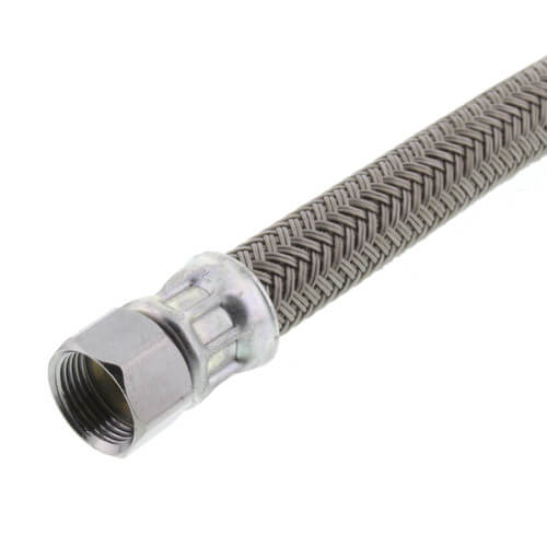 Main product image of 12" Polymer Coated Braided Hose Toilet Adapter (3/8" Flare x 7/8" Ballcock)