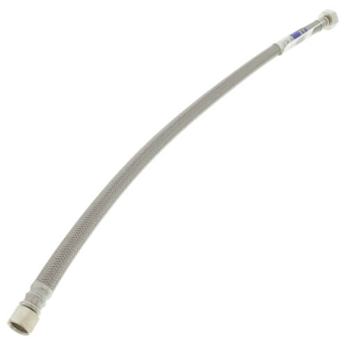 Main product image of 20" Polymer Coated Braided Hose Faucet Connector (3/8" Flare x 1/2" FIP)