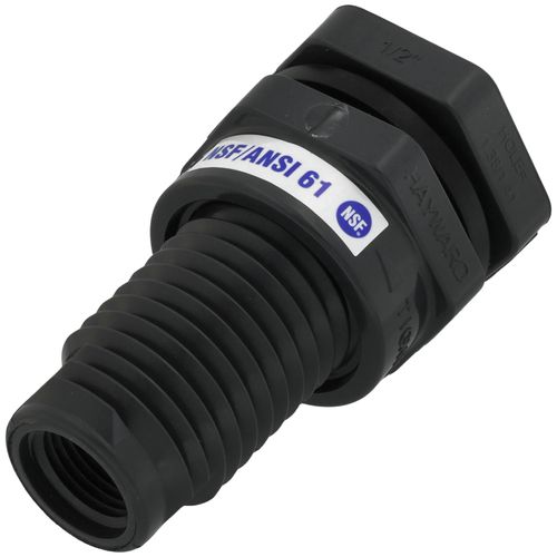 Main product image of 1/2" PVC Bulkhead Fitting w/ EPDM Gasket (Socket x Thread)