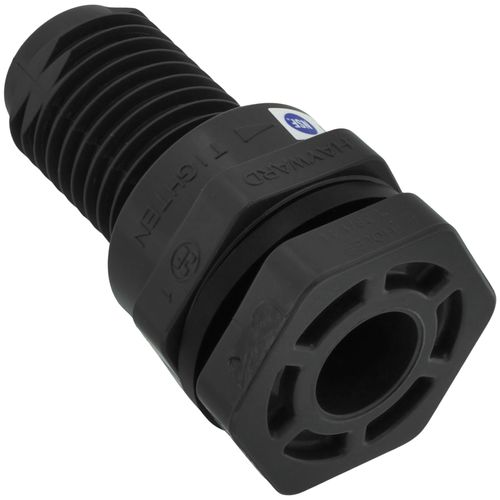 Main product image of 1/2" PVC Bulkhead Fitting w/ EPDM Gasket (Socket x Thread)