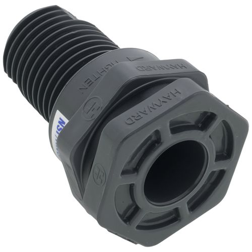 Main product image of 3/4" PVC Bulkhead Fitting w/ EPDM Gasket (Socket x Thread)