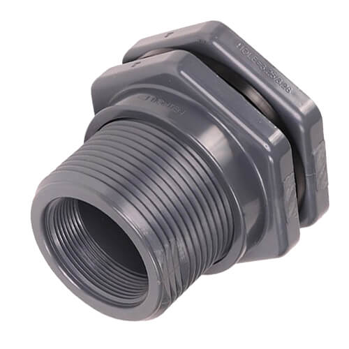BFA1020TES Hayward BFA1020TES 2" PVC Bulkhead Fitting w/ EPDM Gasket (Thread x Thread)