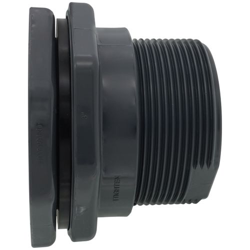 Main product image of 3" PVC Bulkhead Fitting w/ EPDM Gasket (Socket x Thread)