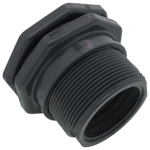 Main product image of 3" PVC Bulkhead Fitting w/ EPDM Gasket (Socket x Thread)