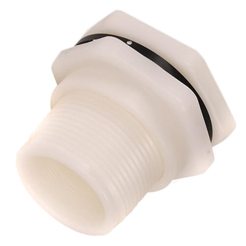 1" PP Bulkhead Fitting w/ EPDM Gasket (Thread x Thread)