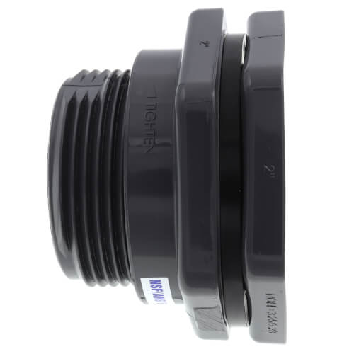 2" PVC Bulkhead Fitting w/ EPDM Gasket (Thread x Thread)