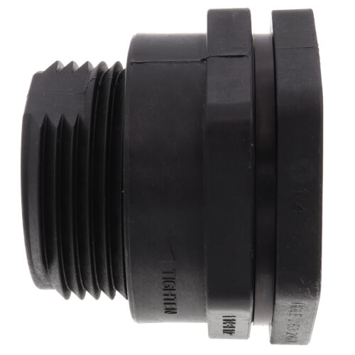 1-1/4" GFPP Bulkhead Fitting w/ EPDM Gasket (Thread x Thread)