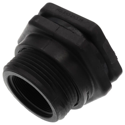 2" GFPP Bulkhead Fitting w/ EPDM Gasket (Thread x Thread)