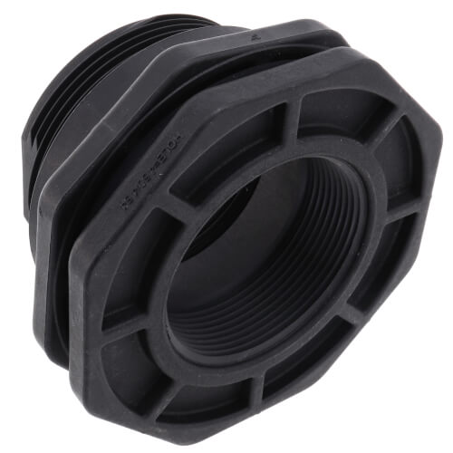 3" GFPP Bulkhead Fitting w/ EPDM Gasket (Thread x Thread)