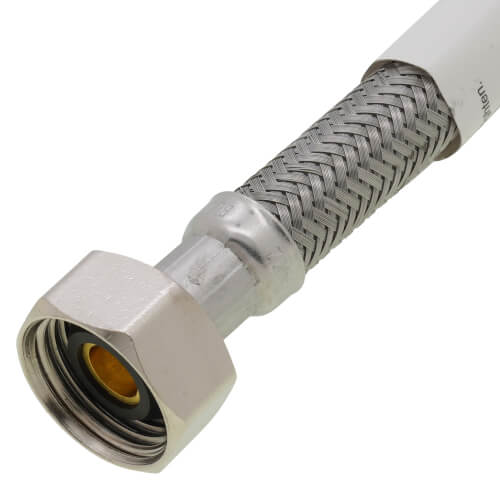 12" Braided Stainless Steel Hose Faucet Connector (3/8" Compression x 1/2" FIP)