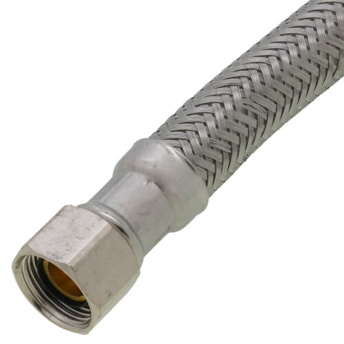 Main product image of 16" Braided Stainless Steel Hose Faucet Connector (3/8" Compression x 1/2" FIP)
