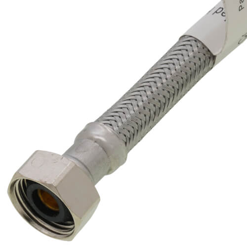 Main product image of 16" Braided Stainless Steel Hose Faucet Connector (3/8" Compression x 1/2" FIP)