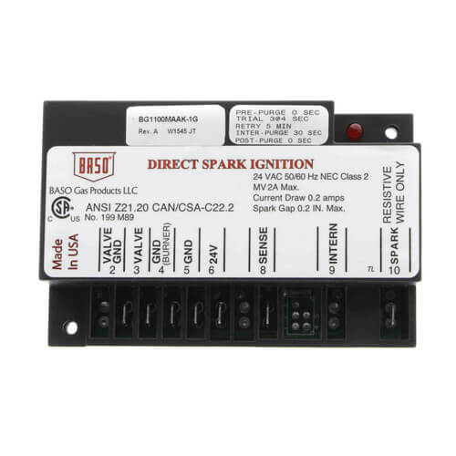 BG1100MAAK1G Baso Gas Products BG1100MAAK1G Direct Spark Ignition