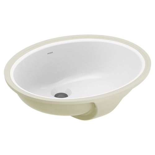 Main product image of White Vitreous China Oval Undermount Bathroom Sink, 19.25" X 16.25" X 7.75", BGCW10OU1619