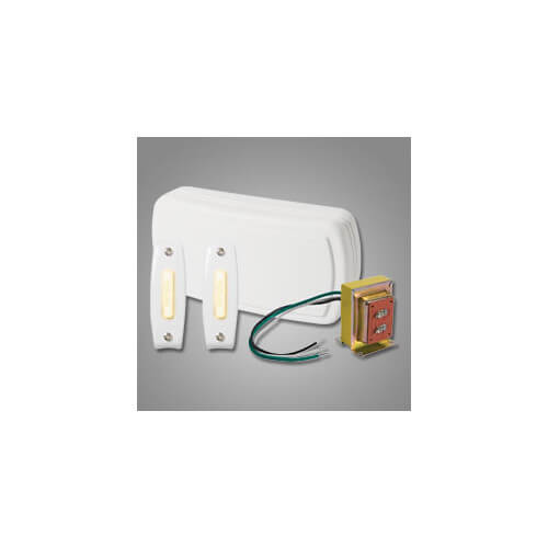 BK125LWH Broan BK125LWH BK125LWH NuTone Chime Kit (2 Lighted Push