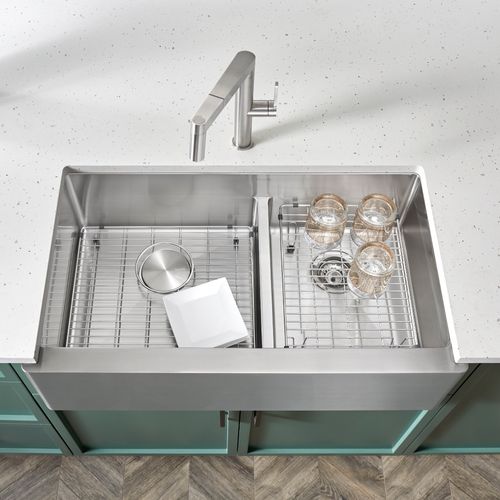 Main product image of Stainless Steel Sink Grid for Quatrus 60/40 Sink - Large Bowl, 237463