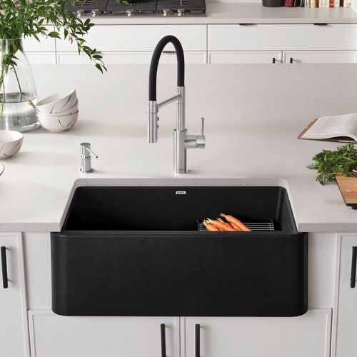 Main product image of Ikon SILGRANIT 30" Single Bowl Apron-Front Farmhouse Sink - Anthracite, 401732