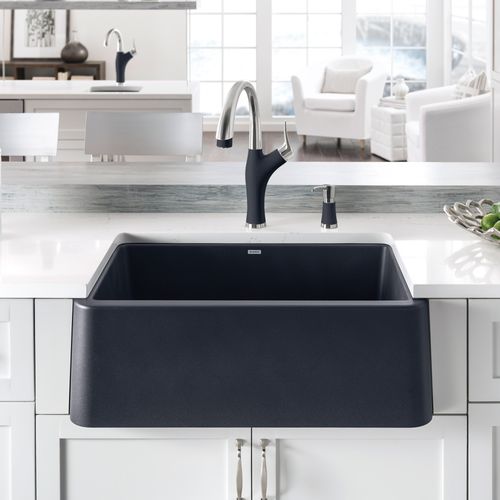 Main product image of Ikon SILGRANIT 30" Single Bowl Apron-Front Farmhouse Sink - Anthracite, 401732