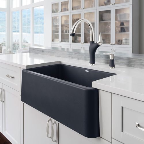 Main product image of Ikon SILGRANIT 30" Single Bowl Apron-Front Farmhouse Sink - Anthracite, 401732