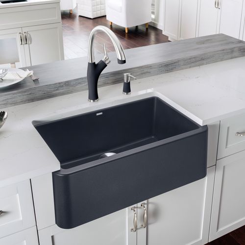 Main product image of Ikon SILGRANIT 30" Single Bowl Apron-Front Farmhouse Sink - Anthracite, 401732