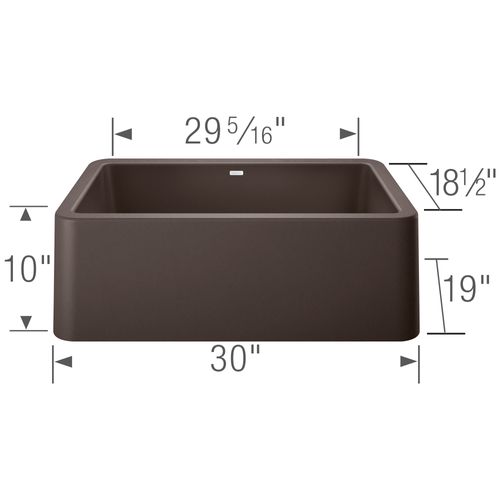 Main product image of Ikon SILGRANIT 30" Single Bowl Apron-Front Farmhouse Sink - Café, 401733