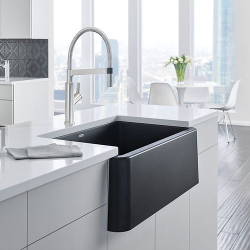 Main product image of Ikon SILGRANIT 33" Single Bowl Apron-Front Farmhouse Sink - Anthracite, 401895