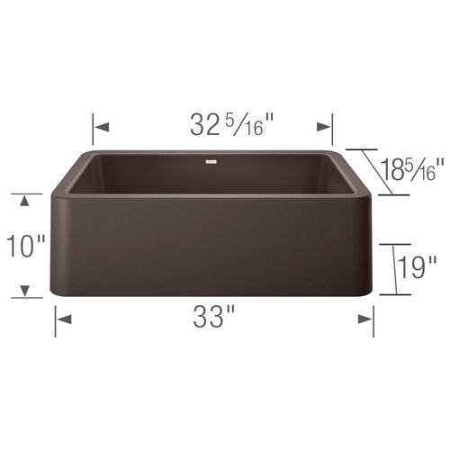 Main product image of Ikon SILGRANIT 33" Single Bowl Apron-Front Farmhouse Sink - Café, 401896