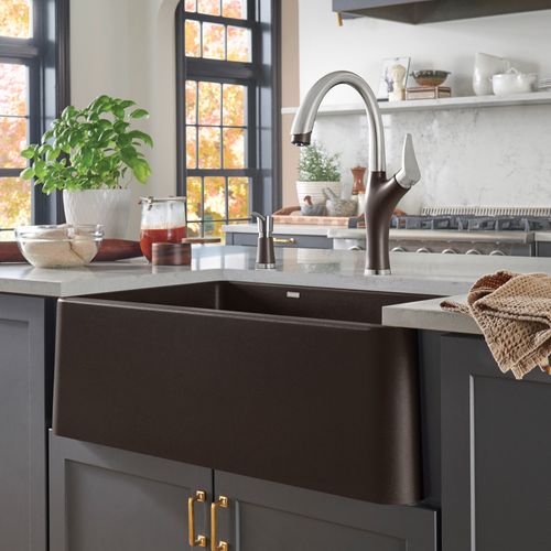 Main product image of Ikon SILGRANIT 33" Single Bowl Apron-Front Farmhouse Sink - Café, 401896