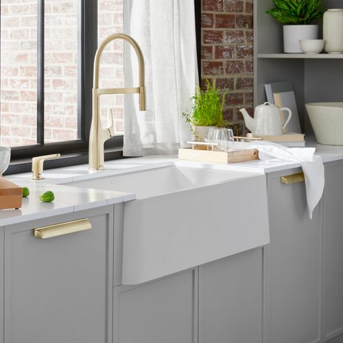 Main product image of Ikon SILGRANIT 33" Single Bowl Apron-Front Farmhouse Sink (White)