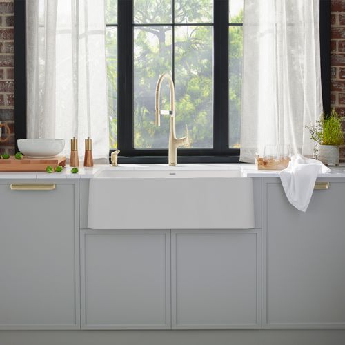 Main product image of Ikon SILGRANIT 33" Single Bowl Apron-Front Farmhouse Sink (White)