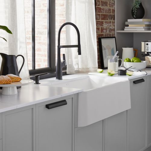 Main product image of Ikon SILGRANIT 33" Single Bowl Apron-Front Farmhouse Sink (White)