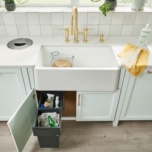 Main product image of Ikon SILGRANIT 33" Single Bowl Apron-Front Farmhouse Sink (White)