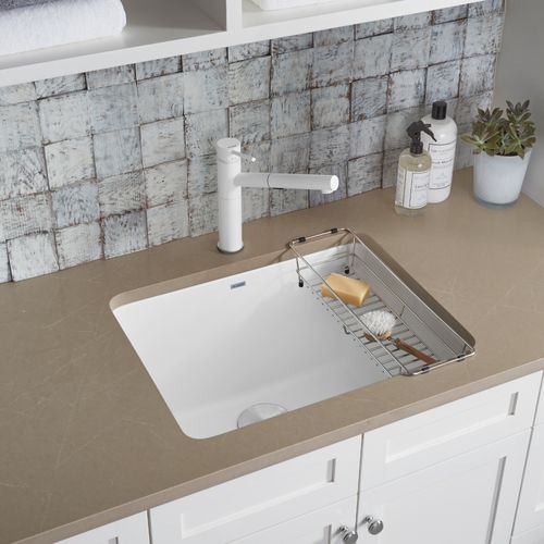 Main product image of Liven SILGRANIT 25" Single Bowl Dual Mount Laundry Sink (White)